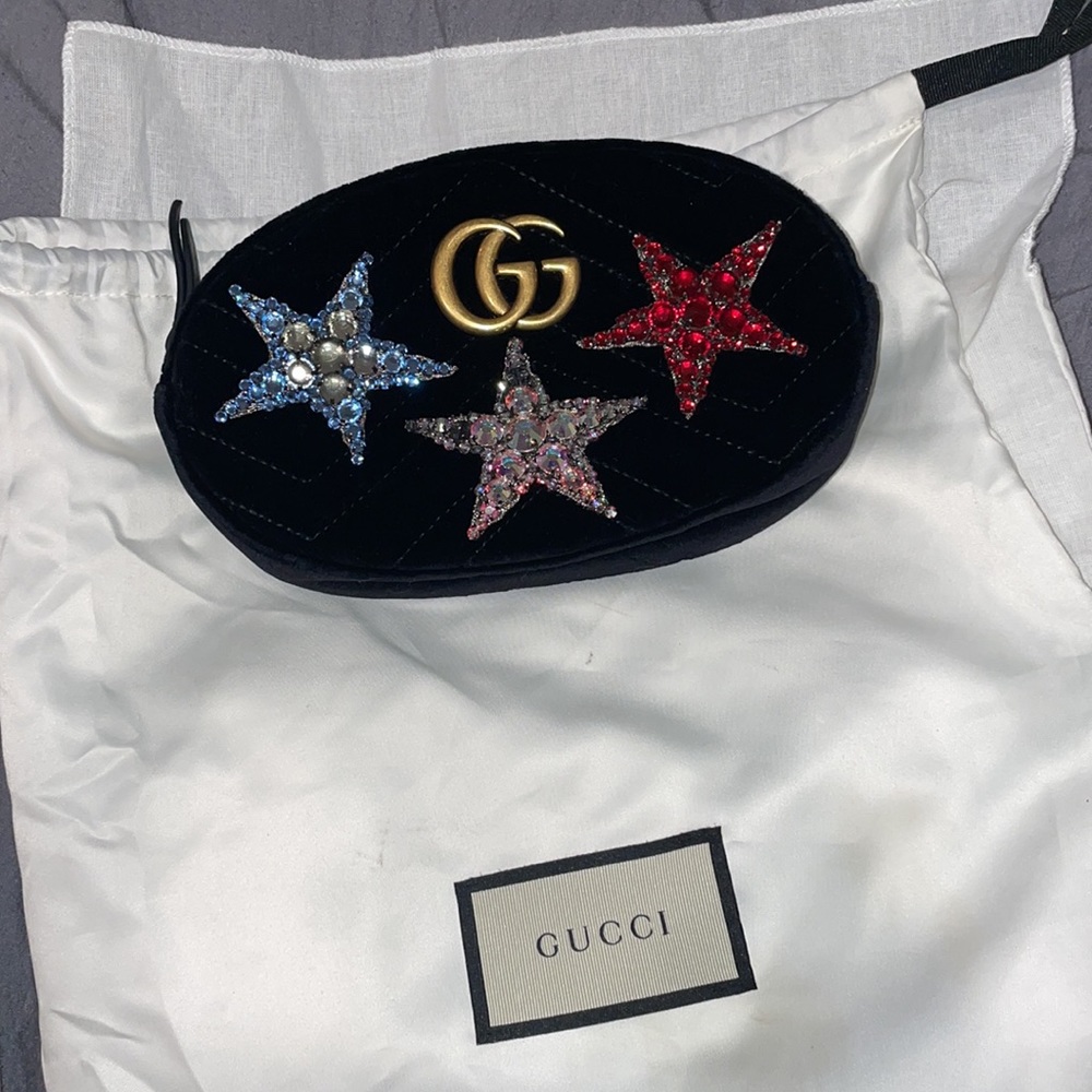 Gucci Marmont GG Stars Velvet bumbag - size 85 - Picture 11 of 15
